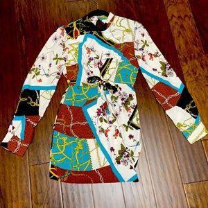 Shein chiffon long sleeve dress S